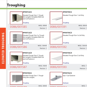 Elevated Troughing Product Catalogue
