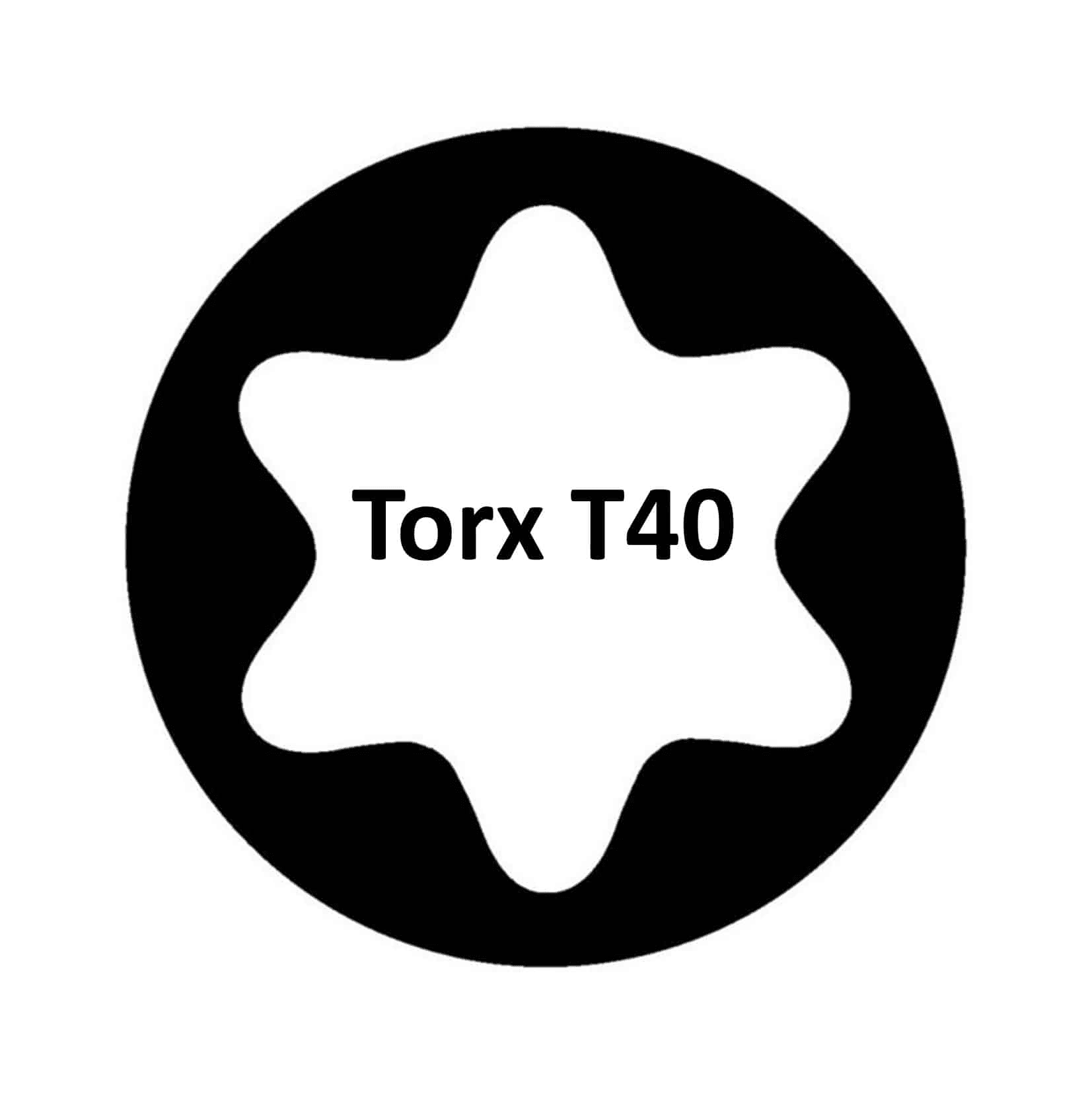 Spanner TX 40 For Lid Fasteners Dimensions