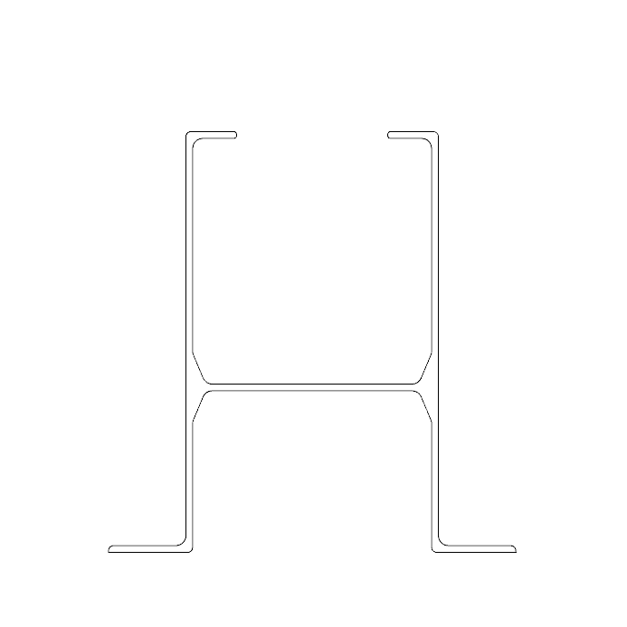 Elevated Troughing Size 1a, Trough Only Dimensions