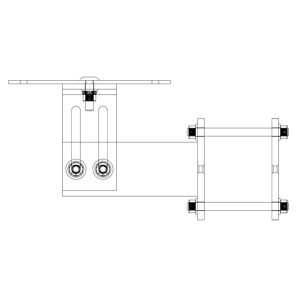 Post Bracket Size 1a Dimensions