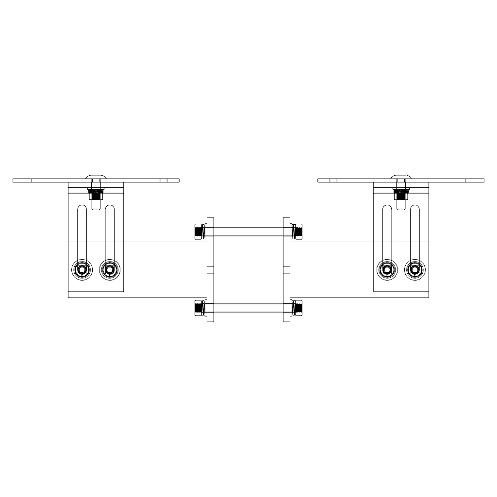 Post Twin Sided Bracket Size 1a Dimensions